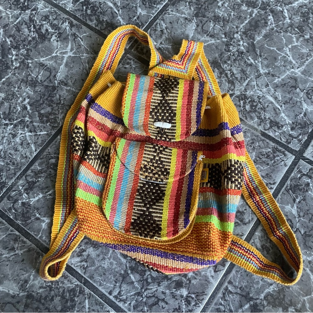 Colorful Striped Backpack